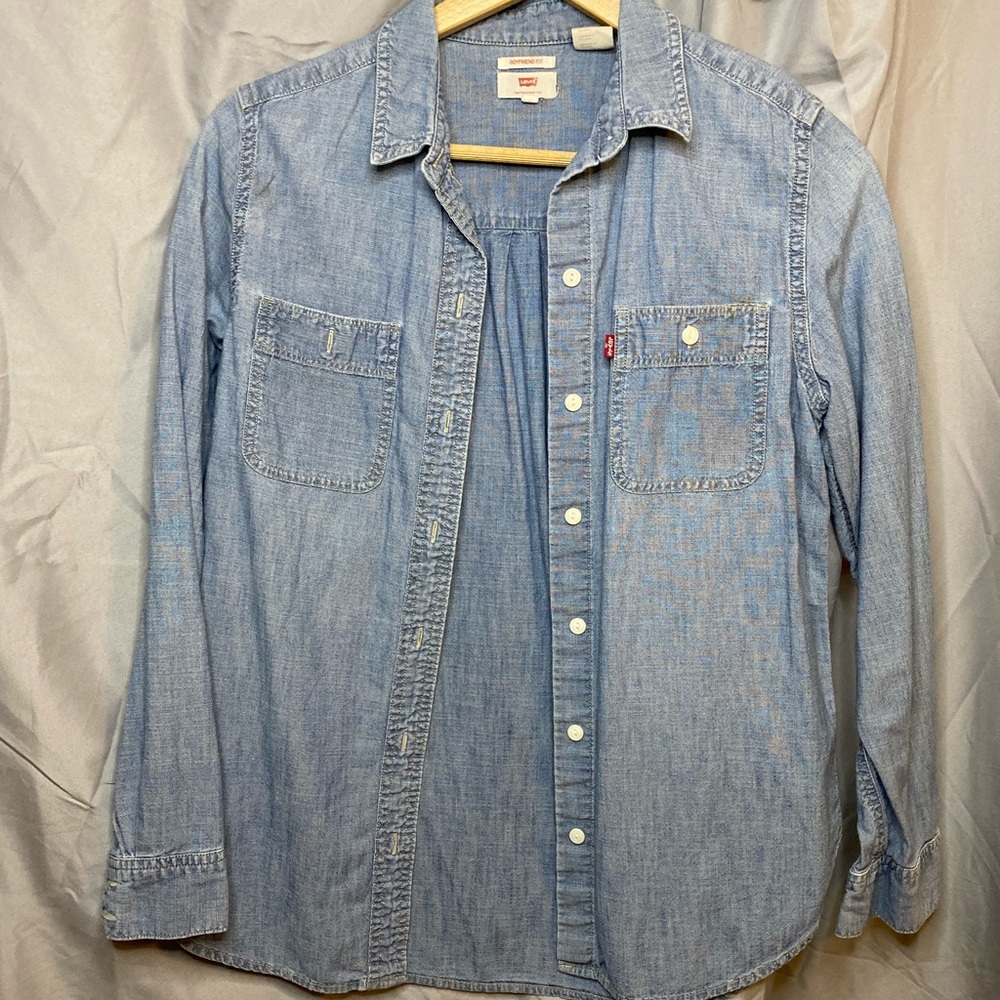Levi’s Button Down Medium Jean Shirt - image 1
